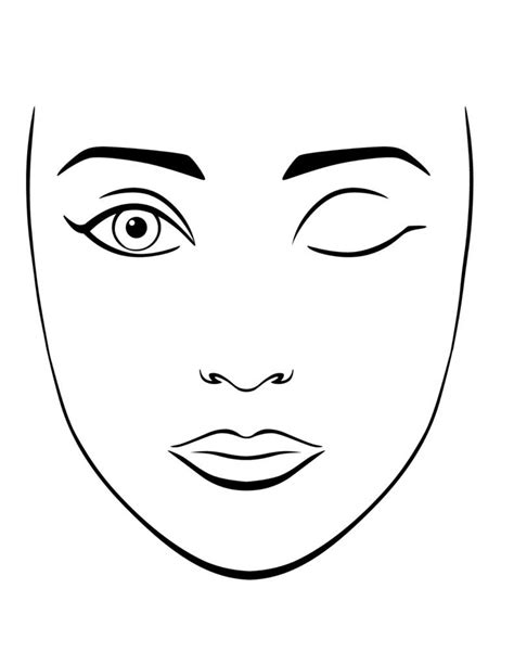 Blank Makeup Face Template